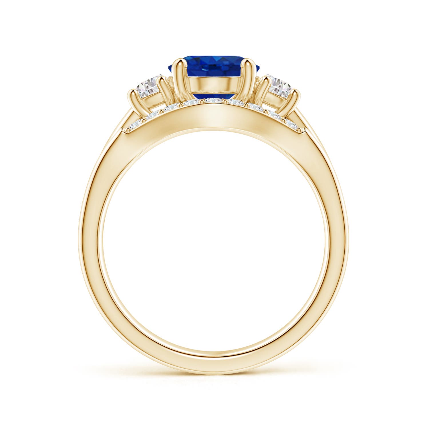 AAA - Blue Sapphire / 2.59 CT / 14 KT Yellow Gold