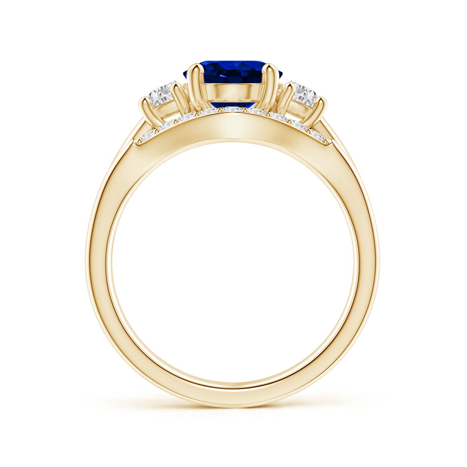 AAAA - Blue Sapphire / 2.59 CT / 14 KT Yellow Gold