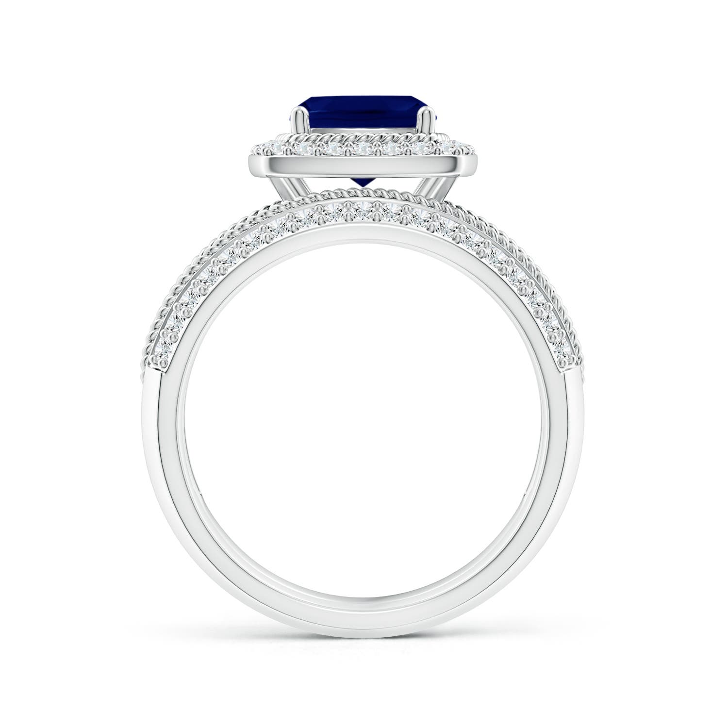 AA - Blue Sapphire / 2.42 CT / 14 KT White Gold