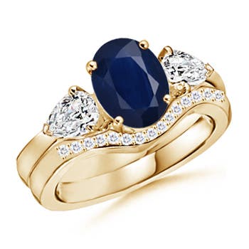 A - Blue Sapphire / 2.68 CT / 14 KT Yellow Gold