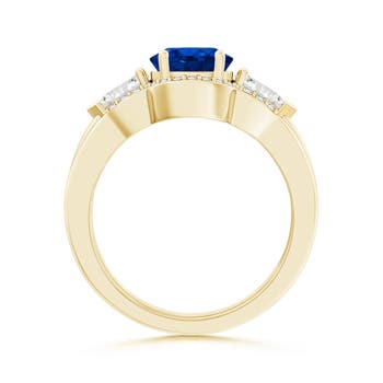 AAA - Blue Sapphire / 2.68 CT / 14 KT Yellow Gold