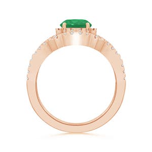 A - Emerald / 1.06 CT / 14 KT Rose Gold