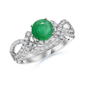 A - Emerald / 1.06 CT / 14 KT White Gold