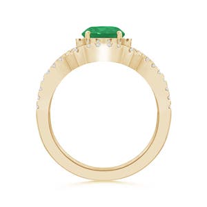 A - Emerald / 1.06 CT / 14 KT Yellow Gold