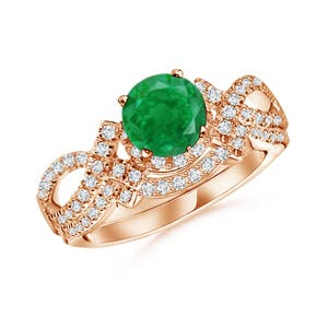 AA - Emerald / 1.06 CT / 14 KT Rose Gold