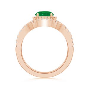 AA - Emerald / 1.06 CT / 14 KT Rose Gold