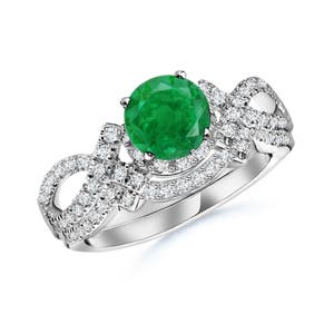 AA - Emerald / 1.06 CT / 14 KT White Gold