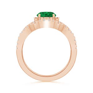 AAA - Emerald / 1.06 CT / 14 KT Rose Gold