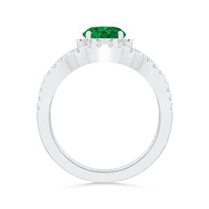 AAA - Emerald / 1.06 CT / 14 KT White Gold