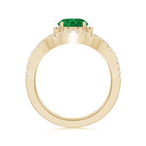 AAA - Emerald / 1.06 CT / 14 KT Yellow Gold