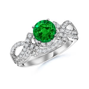 AAAA - Emerald / 1.06 CT / 14 KT White Gold