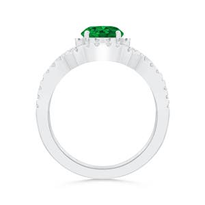 AAAA - Emerald / 1.06 CT / 14 KT White Gold