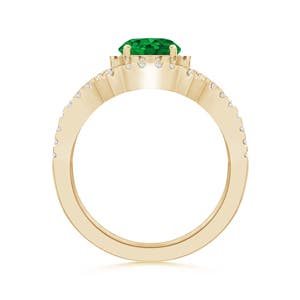 AAAA - Emerald / 1.06 CT / 14 KT Yellow Gold