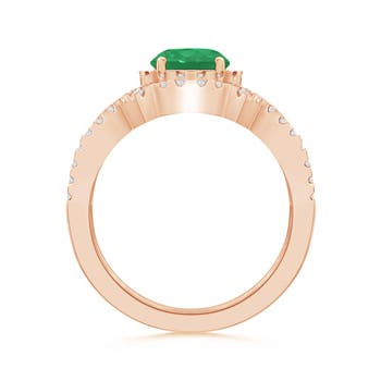 A - Emerald / 1.46 CT / 14 KT Rose Gold