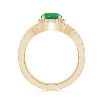 A - Emerald / 1.46 CT / 14 KT Yellow Gold