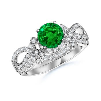 AAAA - Emerald / 1.46 CT / 14 KT White Gold