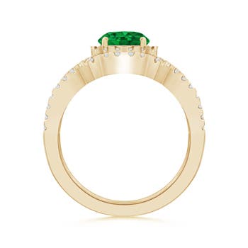 AAAA - Emerald / 1.46 CT / 14 KT Yellow Gold