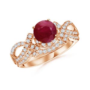 A - Ruby / 1.26 CT / 14 KT Rose Gold