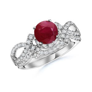 A - Ruby / 1.26 CT / 14 KT White Gold