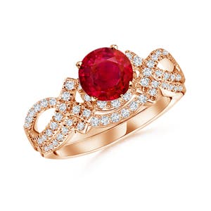 AAA - Ruby / 1.26 CT / 14 KT Rose Gold