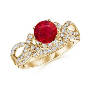 AAA - Ruby / 1.26 CT / 14 KT Yellow Gold