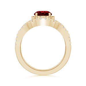 AAAA - Ruby / 1.26 CT / 14 KT Yellow Gold