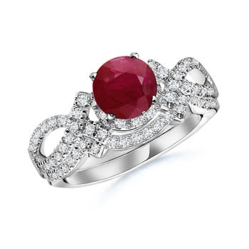 A - Ruby / 1.71 CT / 14 KT White Gold