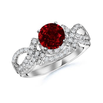 AAAA - Ruby / 1.71 CT / 14 KT White Gold