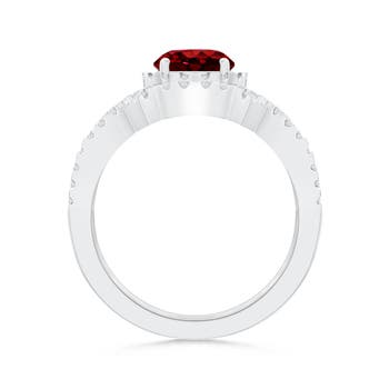 AAAA - Ruby / 1.71 CT / 14 KT White Gold