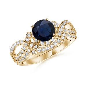 A - Blue Sapphire / 1.21 CT / 14 KT Yellow Gold