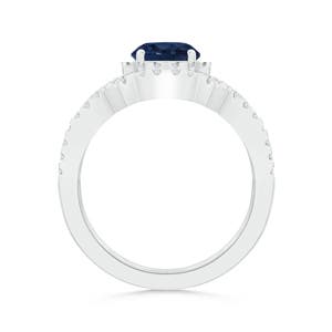 AA - Blue Sapphire / 1.21 CT / 14 KT White Gold