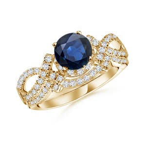 AA - Blue Sapphire / 1.21 CT / 14 KT Yellow Gold