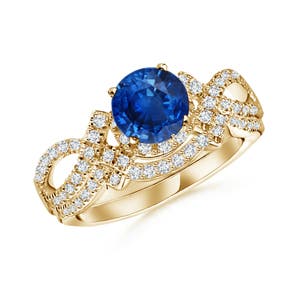 AAA - Blue Sapphire / 1.21 CT / 14 KT Yellow Gold