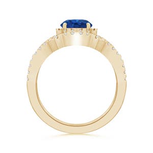 AAA - Blue Sapphire / 1.21 CT / 14 KT Yellow Gold