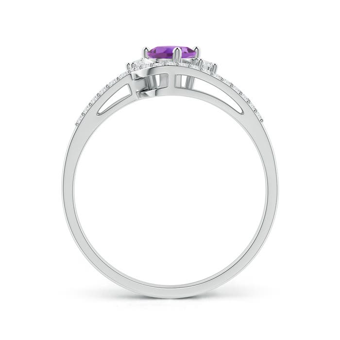 A - Amethyst / 0.53 CT / 14 KT White Gold