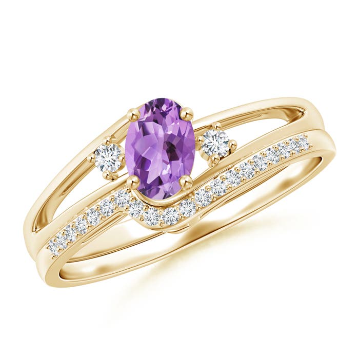 A - Amethyst / 0.53 CT / 14 KT Yellow Gold