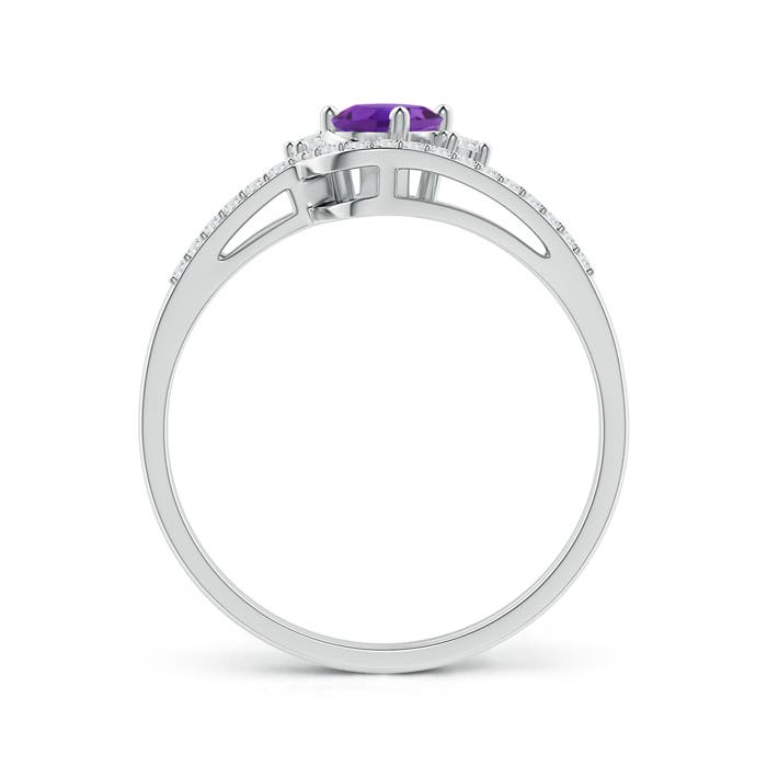 AAA - Amethyst / 0.53 CT / 14 KT White Gold