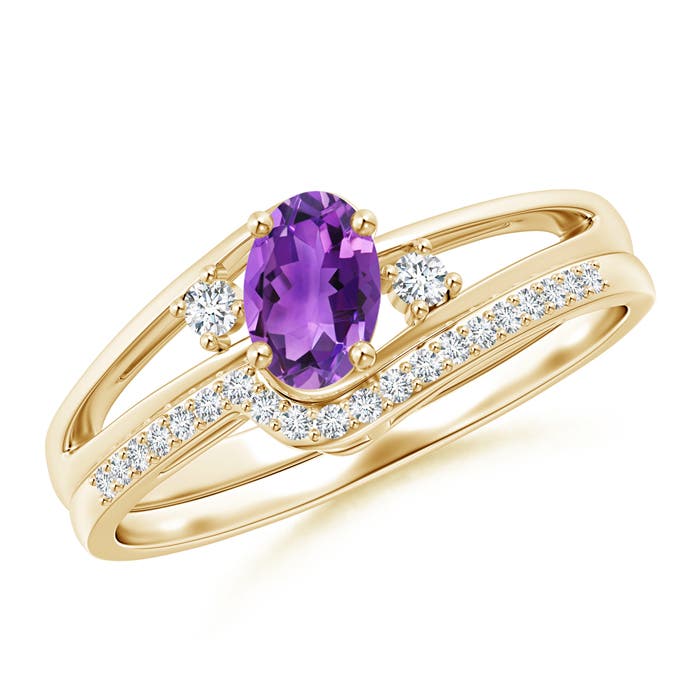 AAA - Amethyst / 0.53 CT / 14 KT Yellow Gold