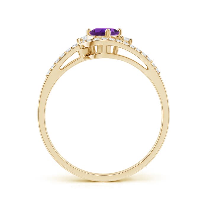 AAAA - Amethyst / 0.53 CT / 14 KT Yellow Gold