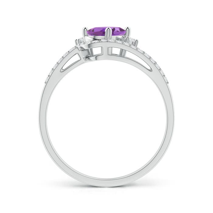 A - Amethyst / 0.83 CT / 14 KT White Gold