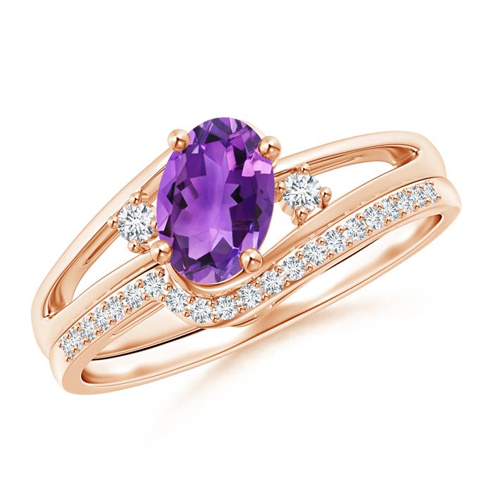 AAA - Amethyst / 0.83 CT / 14 KT Rose Gold