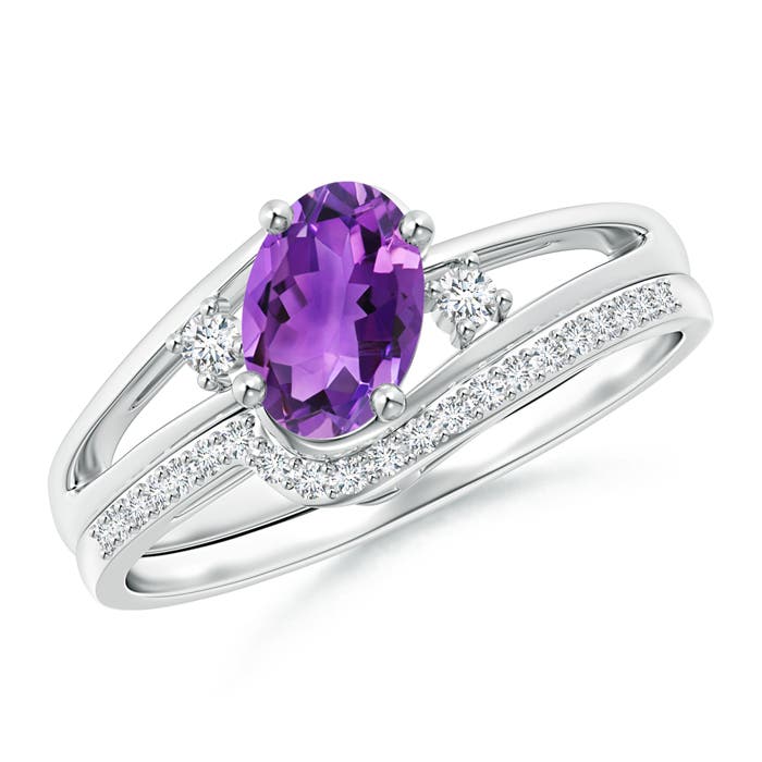 AAA - Amethyst / 0.83 CT / 14 KT White Gold