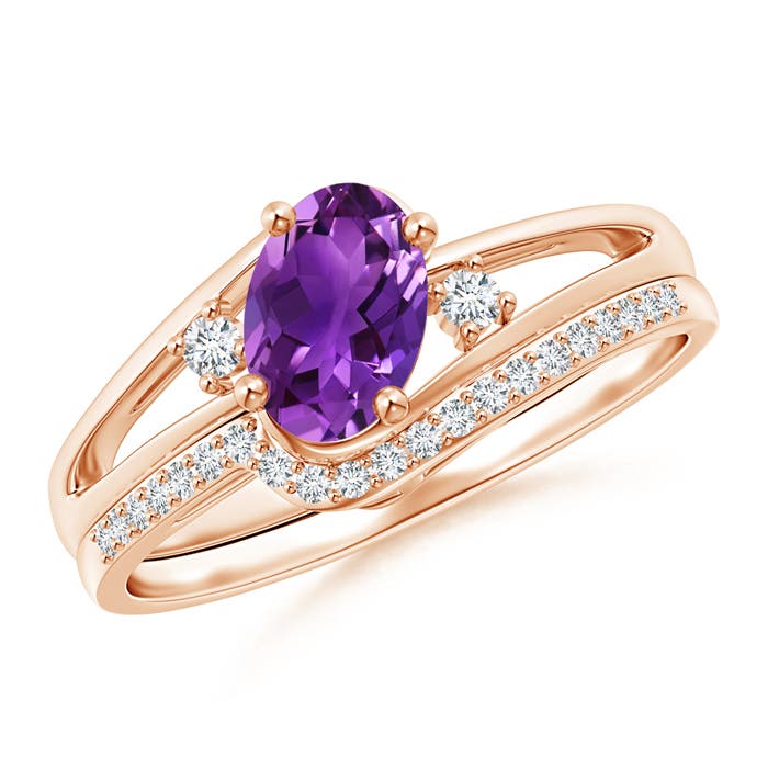 AAAA - Amethyst / 0.83 CT / 14 KT Rose Gold