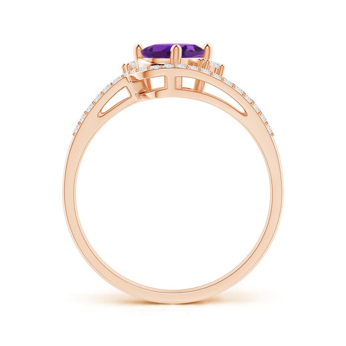 AAAA - Amethyst / 0.83 CT / 14 KT Rose Gold