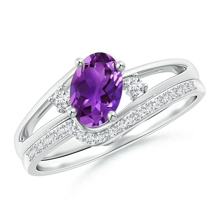 AAAA - Amethyst / 0.83 CT / 14 KT White Gold