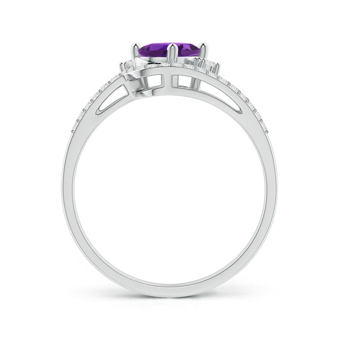 AAAA - Amethyst / 0.83 CT / 14 KT White Gold