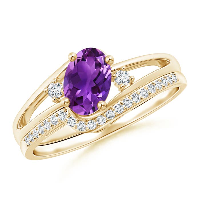 AAAA - Amethyst / 0.83 CT / 14 KT Yellow Gold