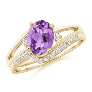 Oval A Amethyst
