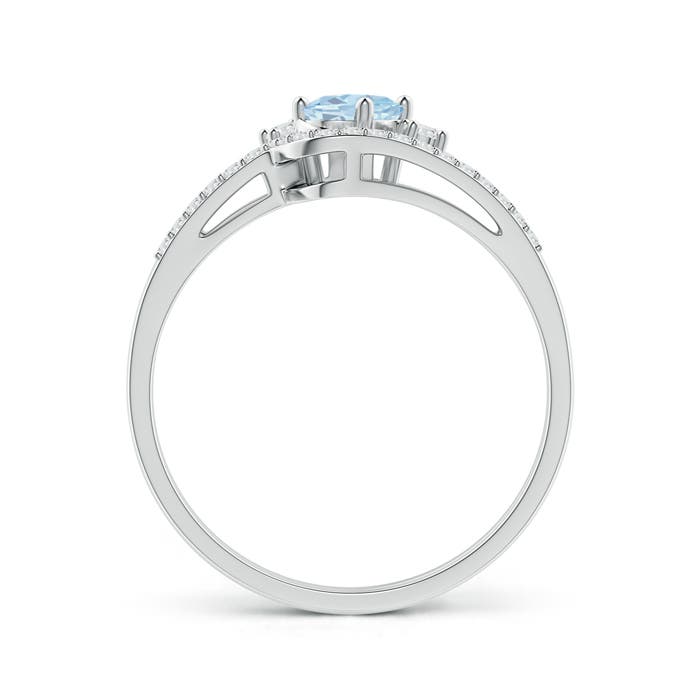 A - Aquamarine / 0.53 CT / 14 KT White Gold