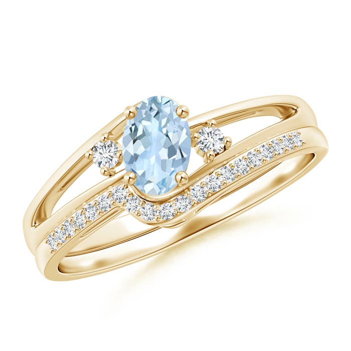 AA - Aquamarine / 0.53 CT / 14 KT Yellow Gold